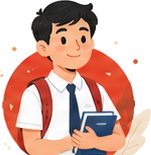 Ilustrasi pelajar membawa buku dan tas sekolah